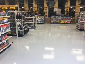 store with epoxy flooring