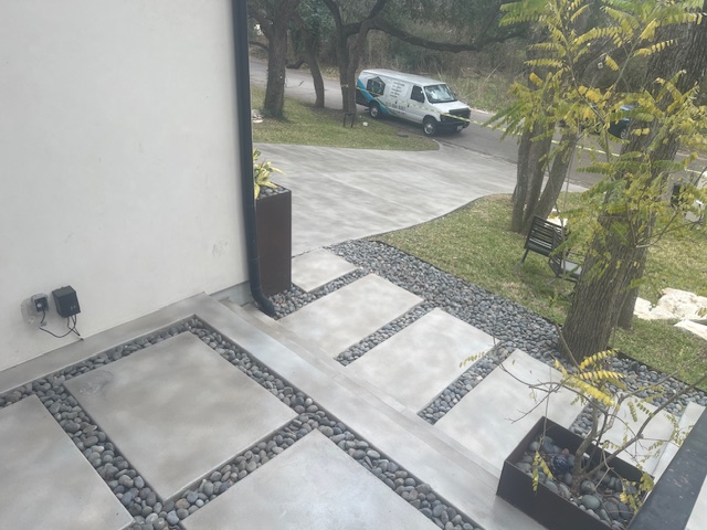outdoor decorative concrete floor
